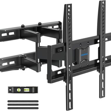 MOUNTUP 26-65 Inch Full Motion TV Wall Mount Dual Swivel Articulating Arm Max 88 LBS