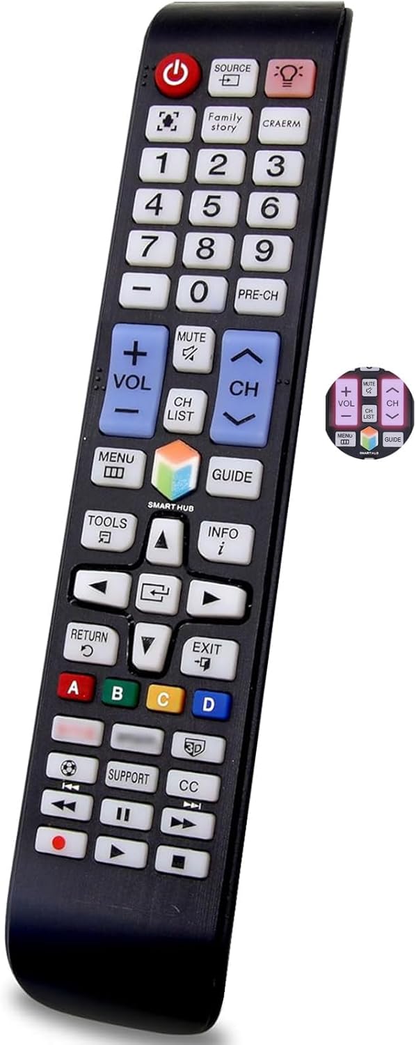 MYHGRC Backlit Replacement Remote for Samsung LED Smart TVs Netflix Smart Hub