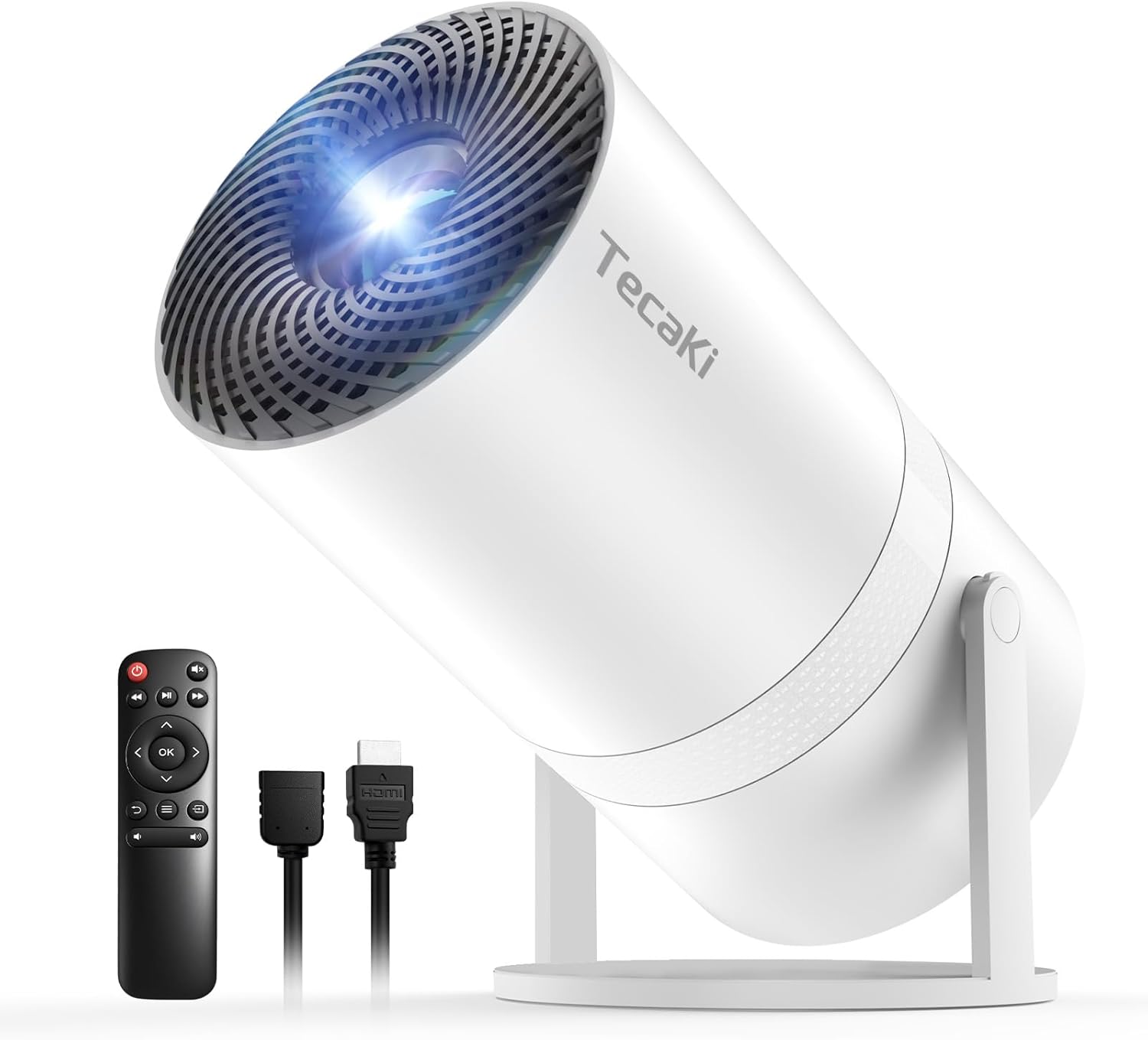 Portable WiFi Bluetooth Mini Projector 1080P HD Auto Keystone 180° Rotatable Smartphone Laptop Compatible