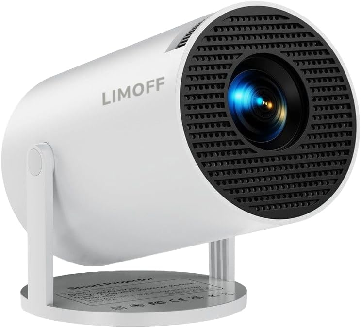 Smart Portable Mini Projector WiFi Bluetooth Android 11 4K Support 180° Rotation 2025 Upgrade
