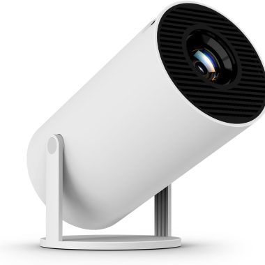 Portable Wifi 6 Bluetooth 5.4 Mini Projector 4K 1080P 130" Screen White