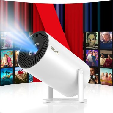 Netflix Licensed Tecaki Smart Portable Mini Projector WiFi Bluetooth 180° Rotatable Stand 4K Supported