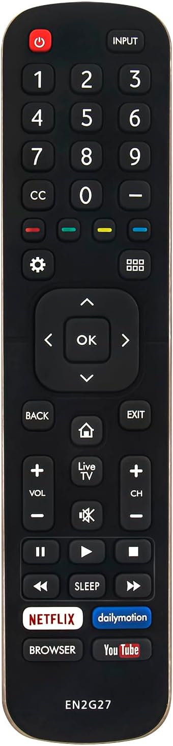 Replacement Remote Control for Hisense Smart TVs 43H5C 50H7GB 55H8C 65H7B