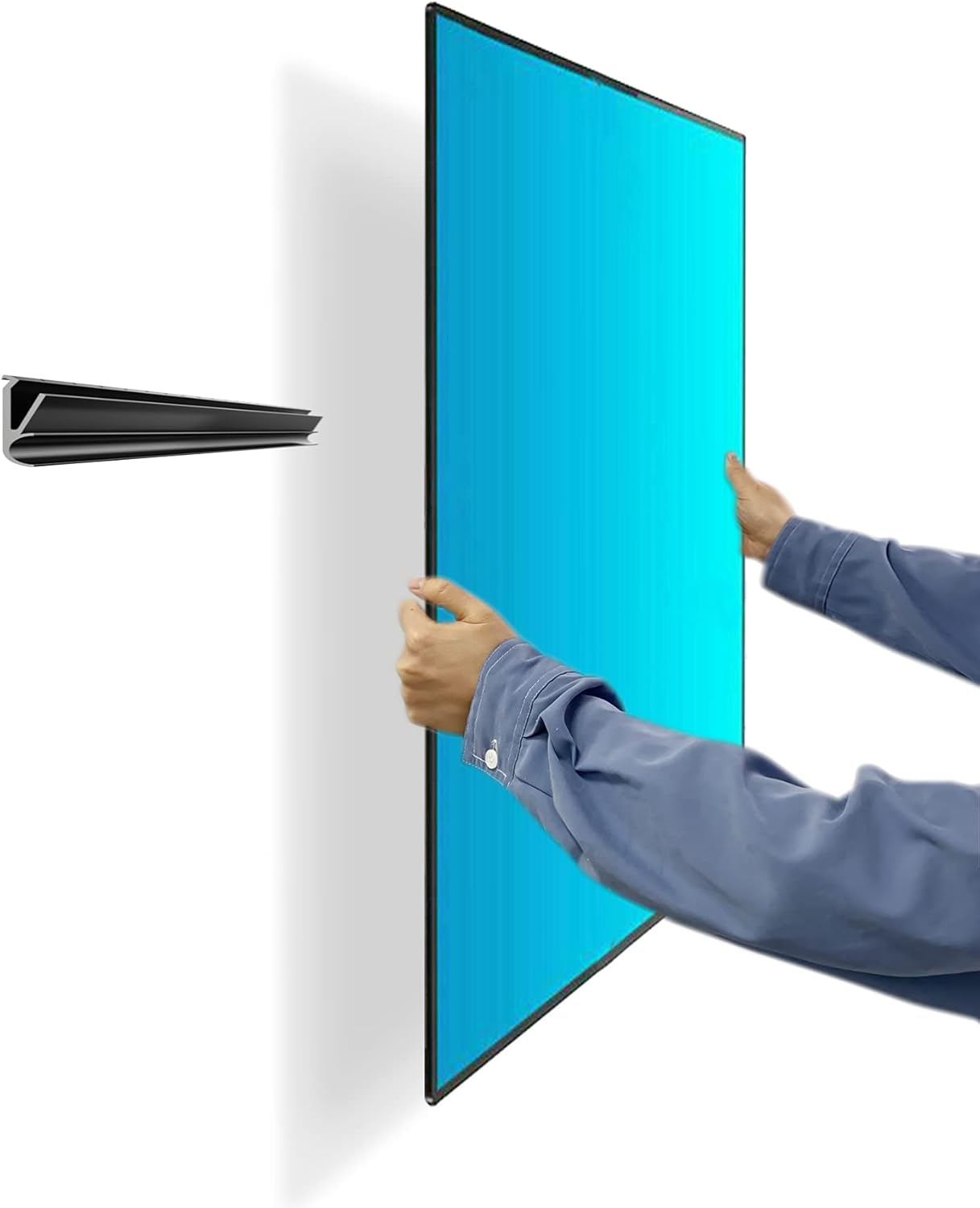 Studless TV Wall Mount No Drill 12-55 inch Flat Screen Hanger 99 lb Capacity