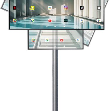 OFD 27 Inch Portable Touchscreen Monitor with Wheels, 1080p, 6+128GB Storage, Android 13 OS, Iron Gray