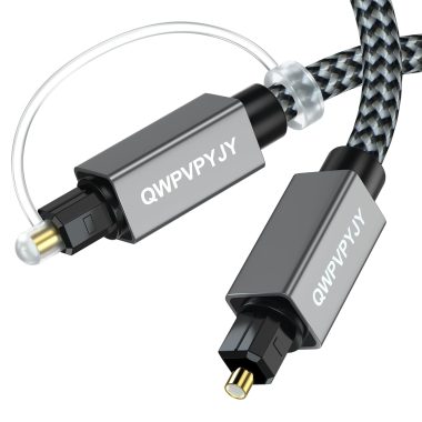 Braided 16ft/5.0M Digital Optical Audio Cable Metal Jacket for Soundbar TV PS4 Xbox LG