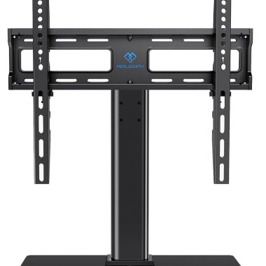 PERLESMITH Swivel Universal TV Stand Base for 32-60 Inch TVs Tempered Glass 88lbs Capacity