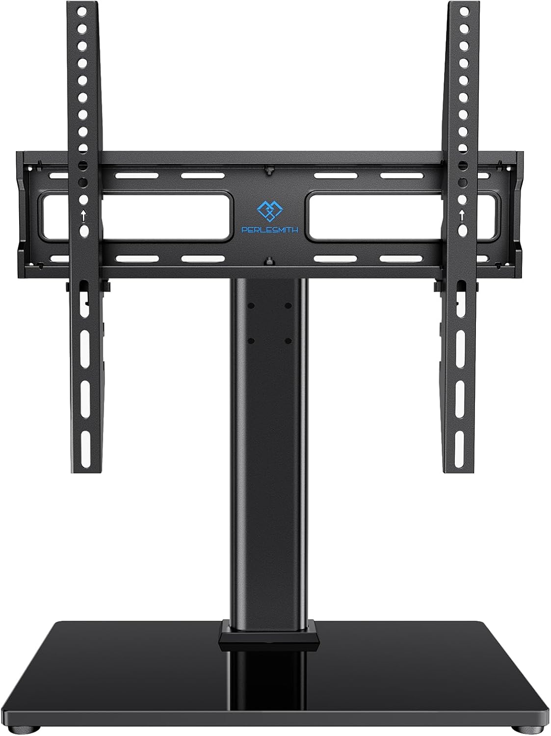 PERLESMITH Swivel Universal TV Stand Base for 32-60 Inch TVs Tempered Glass 88lbs Capacity