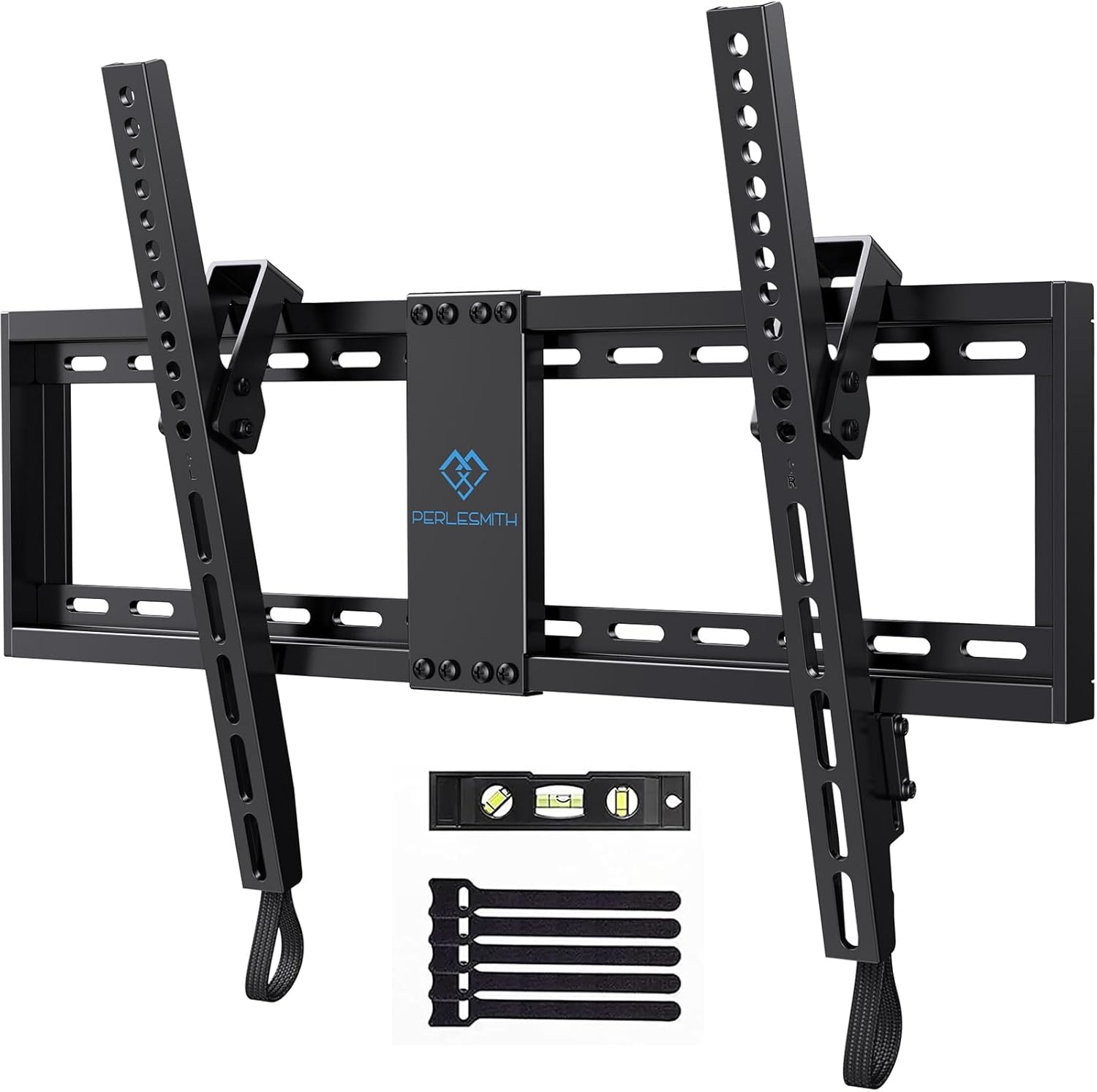 PERLESMITH 37-82 inch TV Wall Mount Bracket, UL Listed Universal Tilt Up to 132 lbs, 16-24" Studs, VESA 600x400mm, Low Profile