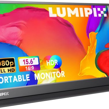 15.6 Inch 1080P FHD IPS Portable Gaming Monitor with USB-C HDMI, Ultra-Slim External Display