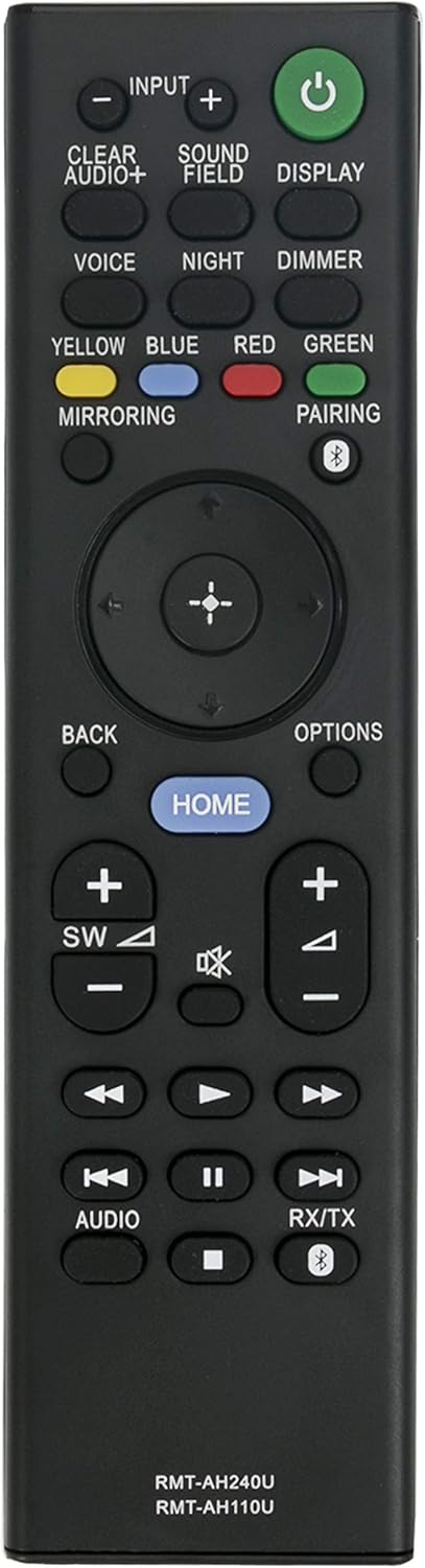 Sony Home Theatre Remote Control RMT-AH240U RMT-AH110U Replaced for HT-NT5 HT-CT790 SA-CT790 Sound Bar