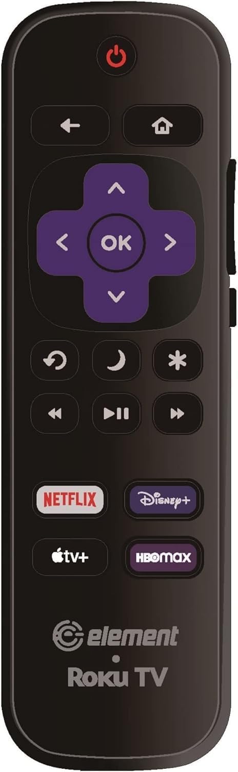 Element Smart 4K Ultra HDTV Replacement Remote Control - Universal App Support, New Condition