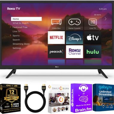 Roku 40-inch Full HD Smart LED TV Bundle with Dolby Audio and Voice Remote - 1080p Resolution
