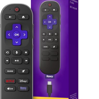 Rechargeable Roku Voice Remote Pro 2nd Edition with Backlit Buttons and Lost Remote Finder