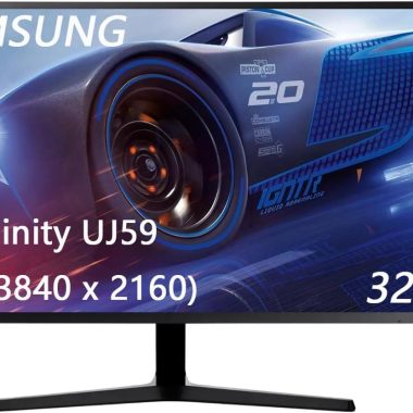 SAMSUNG 32 Inch ViewFinity UJ59 4K UHD LED Monitor Dark Gray Blue 60Hz 4ms FreeSync HDMI DP