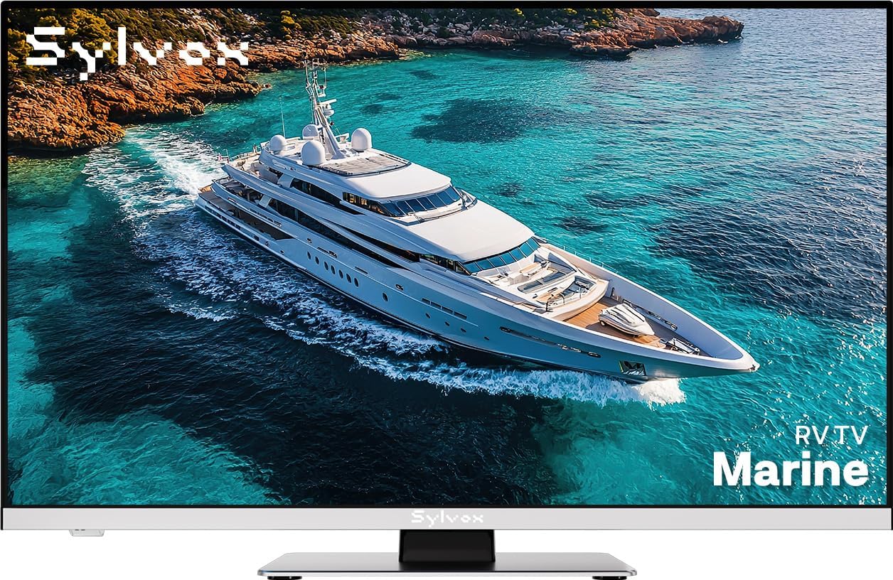 Sylvox 22 Inch Smart RV TV with Built-in DVD Player 1080P Full HD Wide Viewing Angle