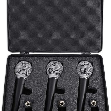 Samson R21 Dynamic Vocal Microphone 3 Pack with Carrying Case