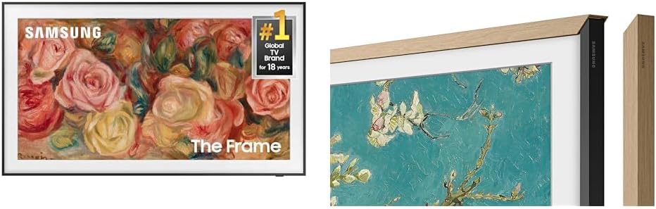 Samsung 43-inch 4K The Frame TV with included Teak Bezel