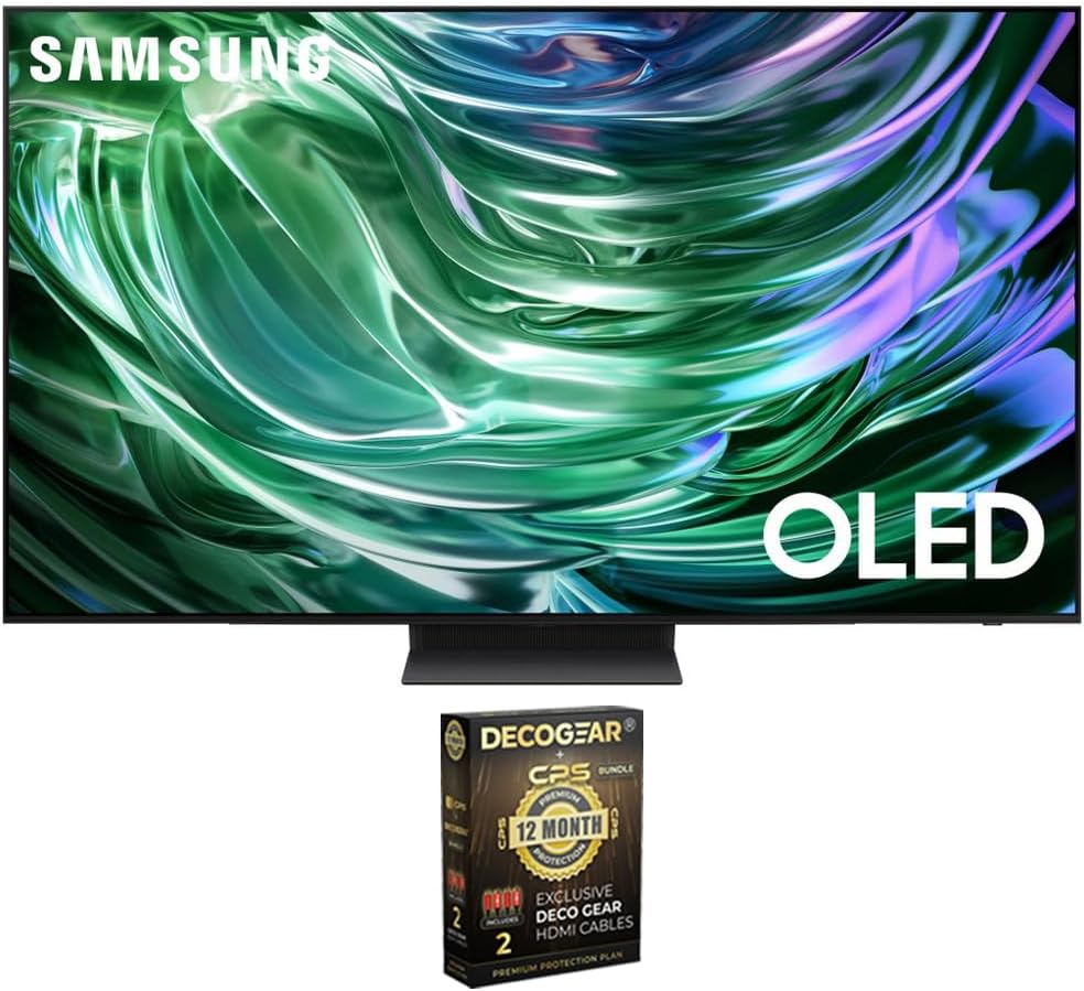 Samsung 77 Inch S90DA Series OLED 4K Smart TV 2024 Model with Deco Gear HDMI Cable and 12 Month Protection Pack Bundle
