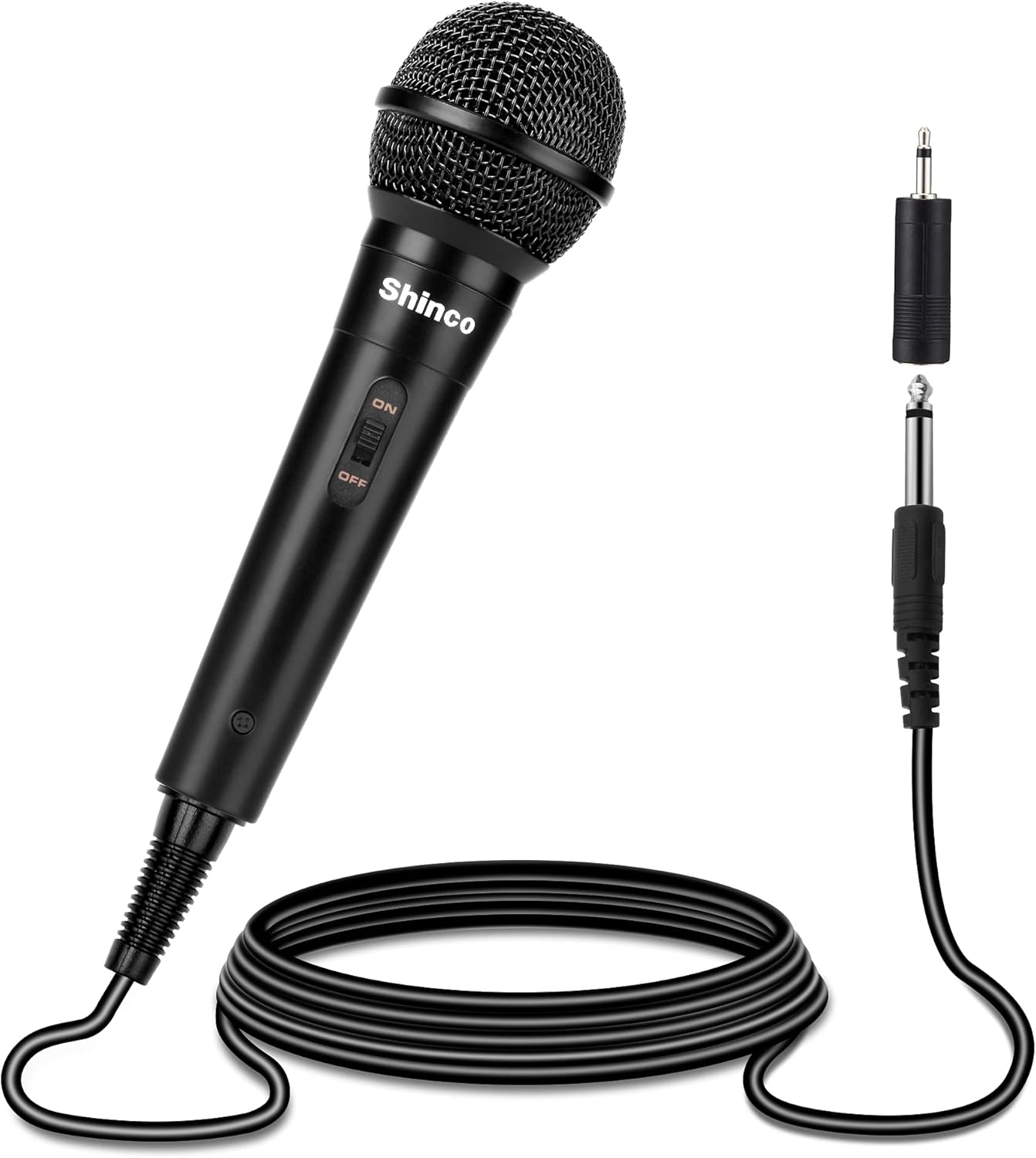 Shinco Dynamic Cardioid Vocal Handheld Microphone 13ft Cable ON/Off Switch for Karaoke Singing Machines