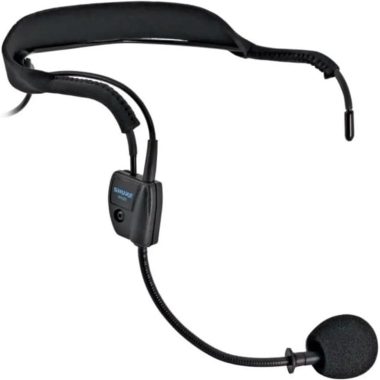 Shure WH20XLR Wired Dynamic Headset Microphone - Lightweight, Secure Fit, 3-pin XLR Connector