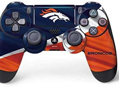 Skinit Official NFL Denver Broncos Gaming Skin for PS4 Pro Slim Controller - Durable Vinyl