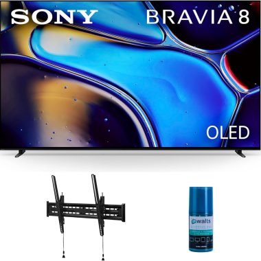 77 Inch IMAX Enhanced Sony Bravia OLED 4K HDR Google TV with Large/XL Tilt Mount & Screen Cleaner Kit (2024)
