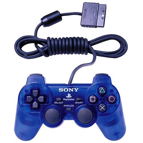 Sony PlayStation 2 DualShock 2 Ocean Blue Wired Controller (Renewed)