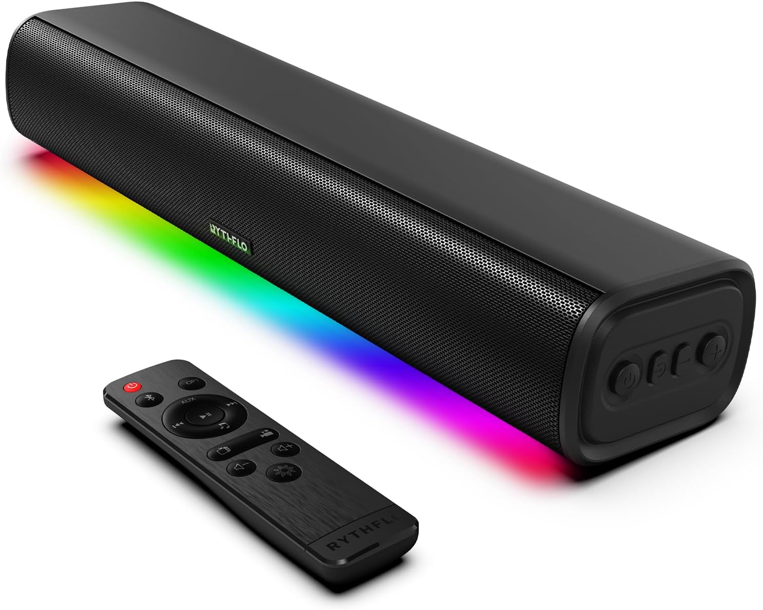 16-Inch 60W Smart TV Sound Bar with Deep Bass, Bluetooth, and Remote Control, Black