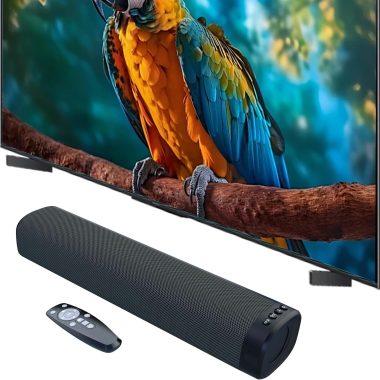 50W Smart TV Sound Bar with 3D Surround Sound, Bluetooth, Optical, AUX, Wall-Mountable