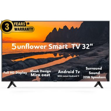 Sunflower 32 Inch Full HD Smart Android 11 LED TV Bezel-Less 20W Sound 3 Years Warranty