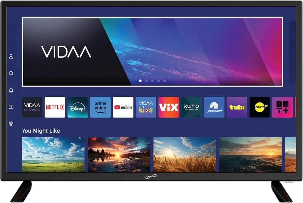 24-inch Full HD 1080p Smart LED TV with WiFi, USB, 3 HDMI Ports - Refurbished