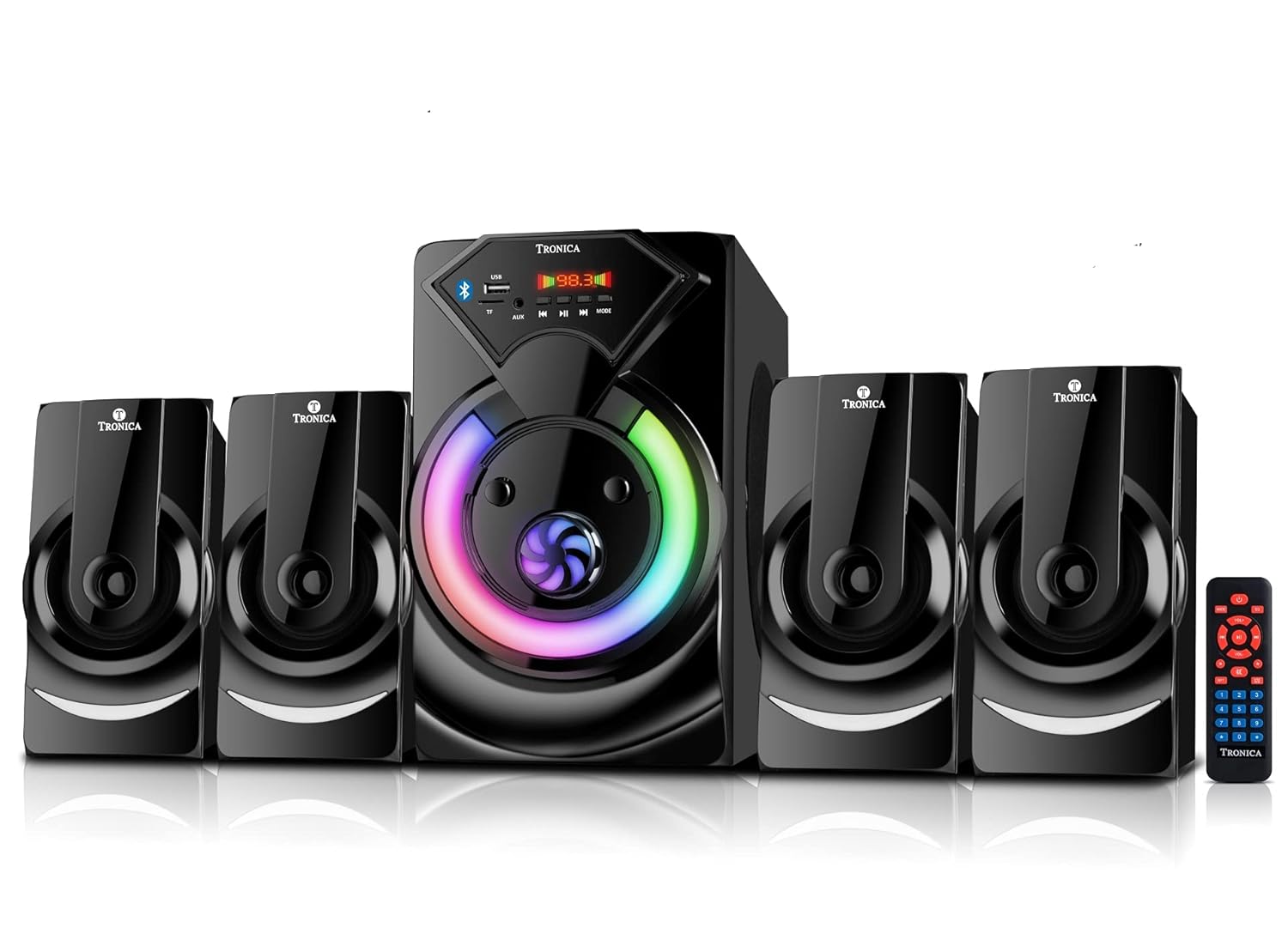 Tronica 60W BT2150 4.1 Home Theater System with Bluetooth, FM, SD Card, Aux, Remote