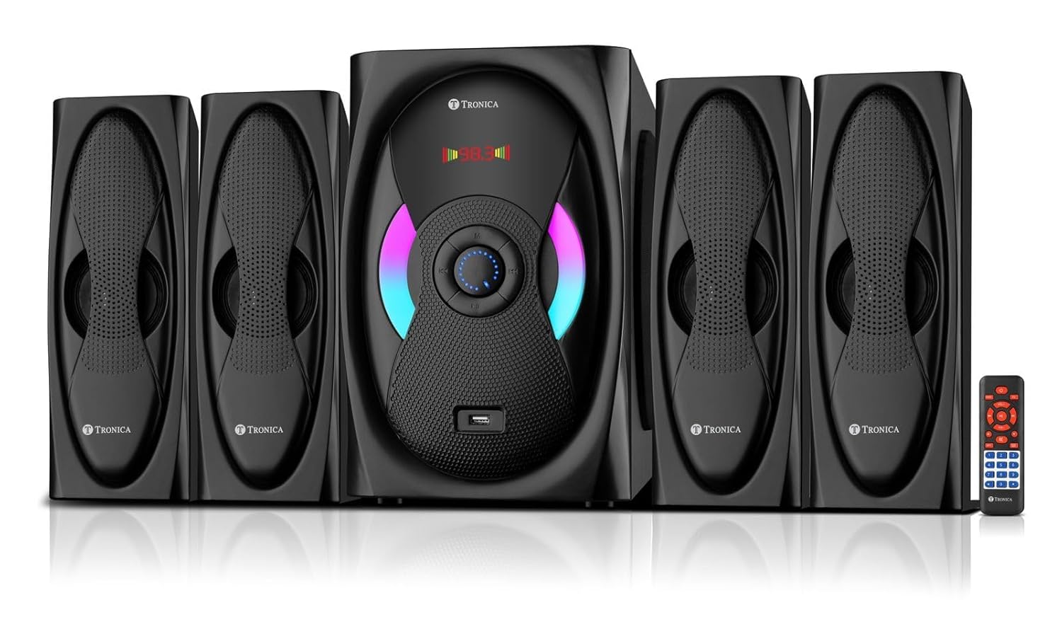 TRONICA EN-777 4.1 Bluetooth Home Theater System 90W 6-inch Woofer Dj Night Speaker