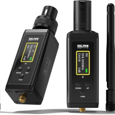 Professional UHF Wireless XLR Transmitter Receiver Kit Dual Antennas 470ft Range Plug-on Mic Adapter F30