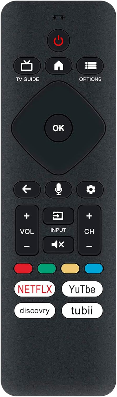 New Replacement URMT26CND002 RF439B Voice Remote Control for Philips Smart TVs with Netflix YouTube TUBI Buttons