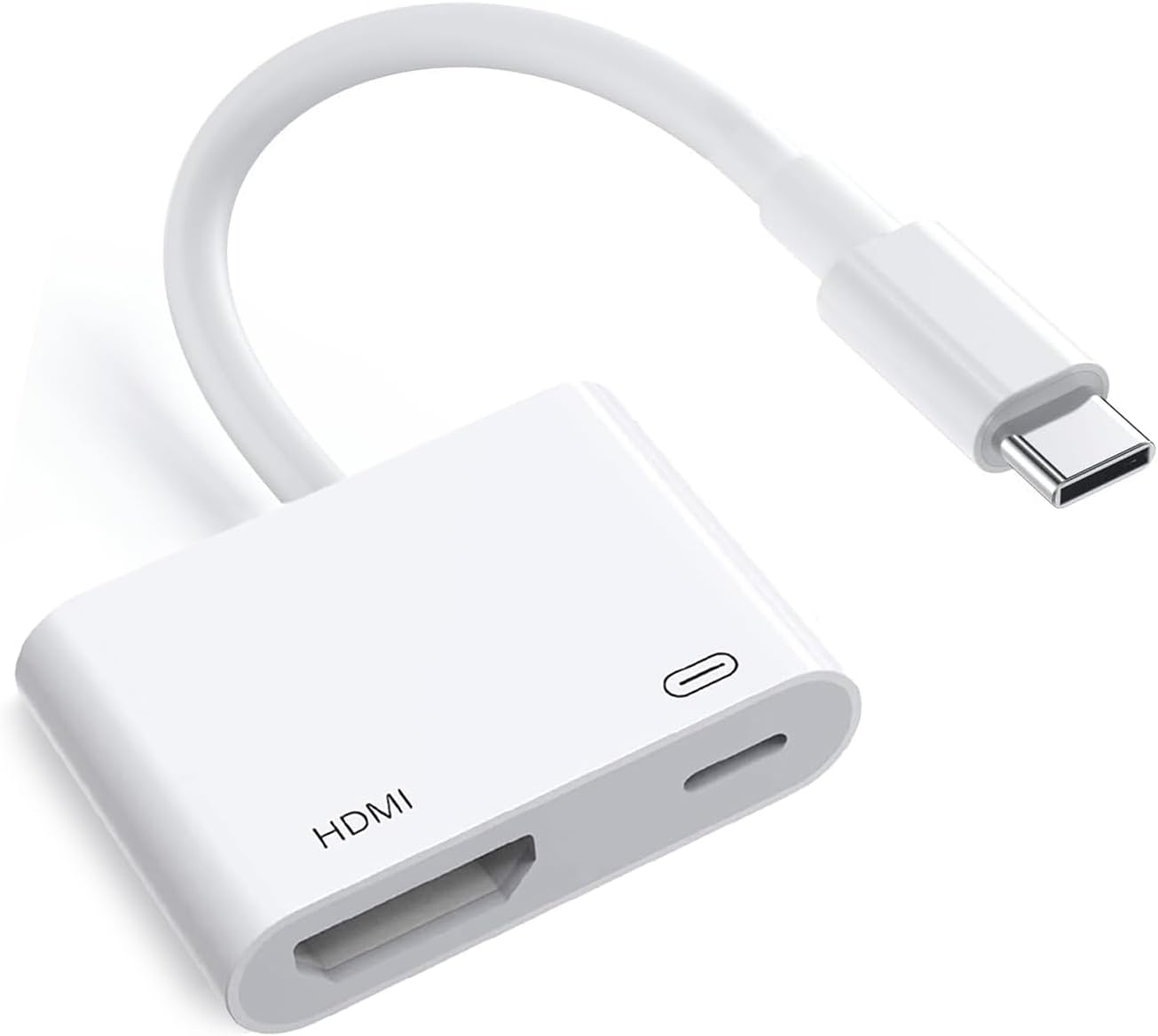 4K 60Hz USB-C to HDMI Adapter Digital AV Cable for iPhone 15/16 MacBook Pro Air iPad Samsung Galaxy Pixelbook