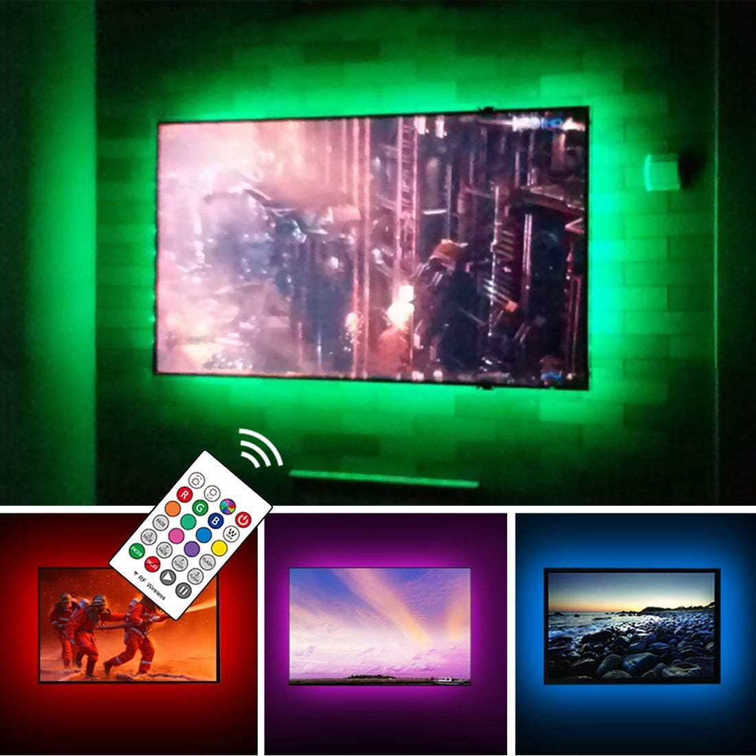 50-55 Inch TV USB LED Strip Lights for Smart TVs - Ambient Backlighting Kit
