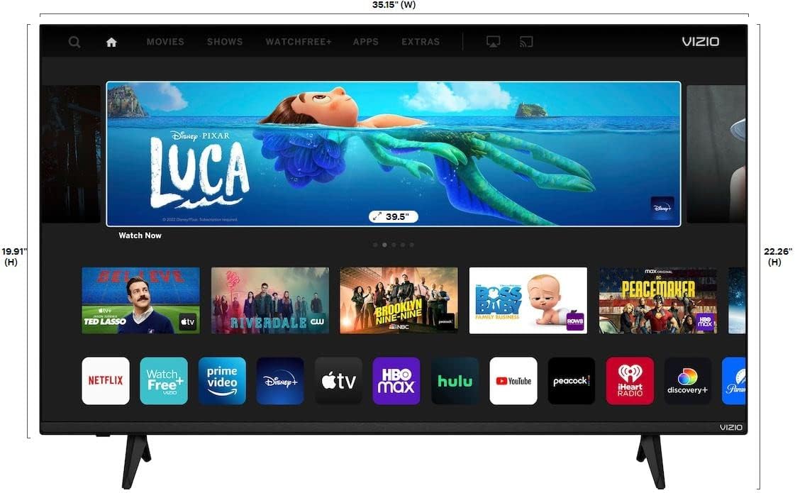 VIZIO 40 Inch Full HD Smart TV Renewed Bluetooth Headphone Capable for Gaming