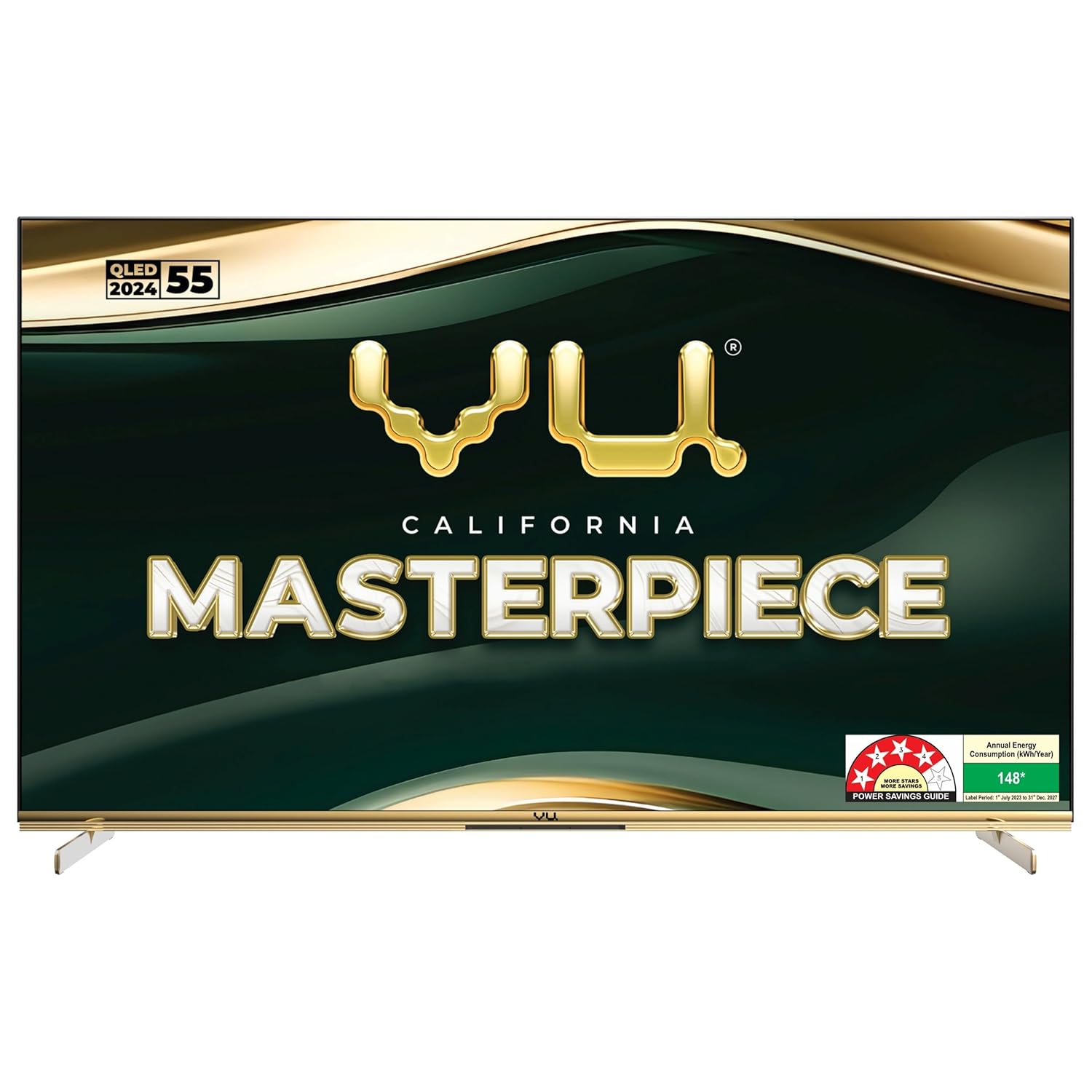 Vu 55 Inch 139cm 4K QLED Masterpiece Frame Series TV Armani Gold