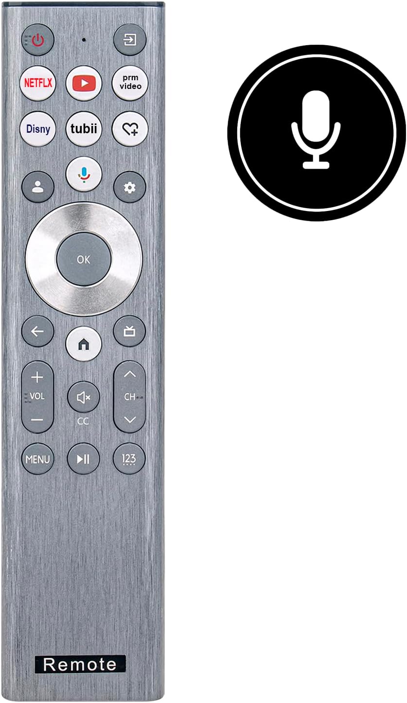 WINFLIKE ERF6A80H Backlit Voice Remote Control for Hisense ULED 4K Smart TVs