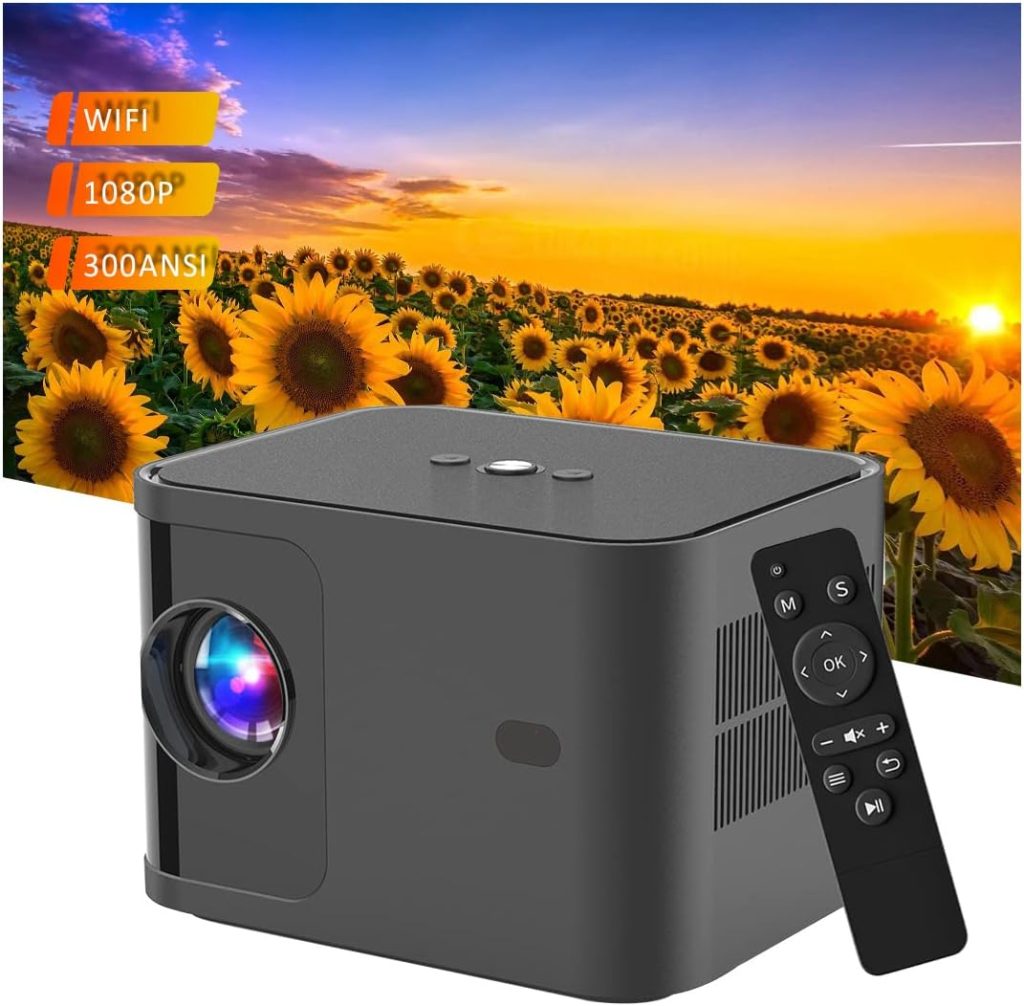 1080P HD Mini Wireless Projector Compact Portable for Home Entertainment and Gaming