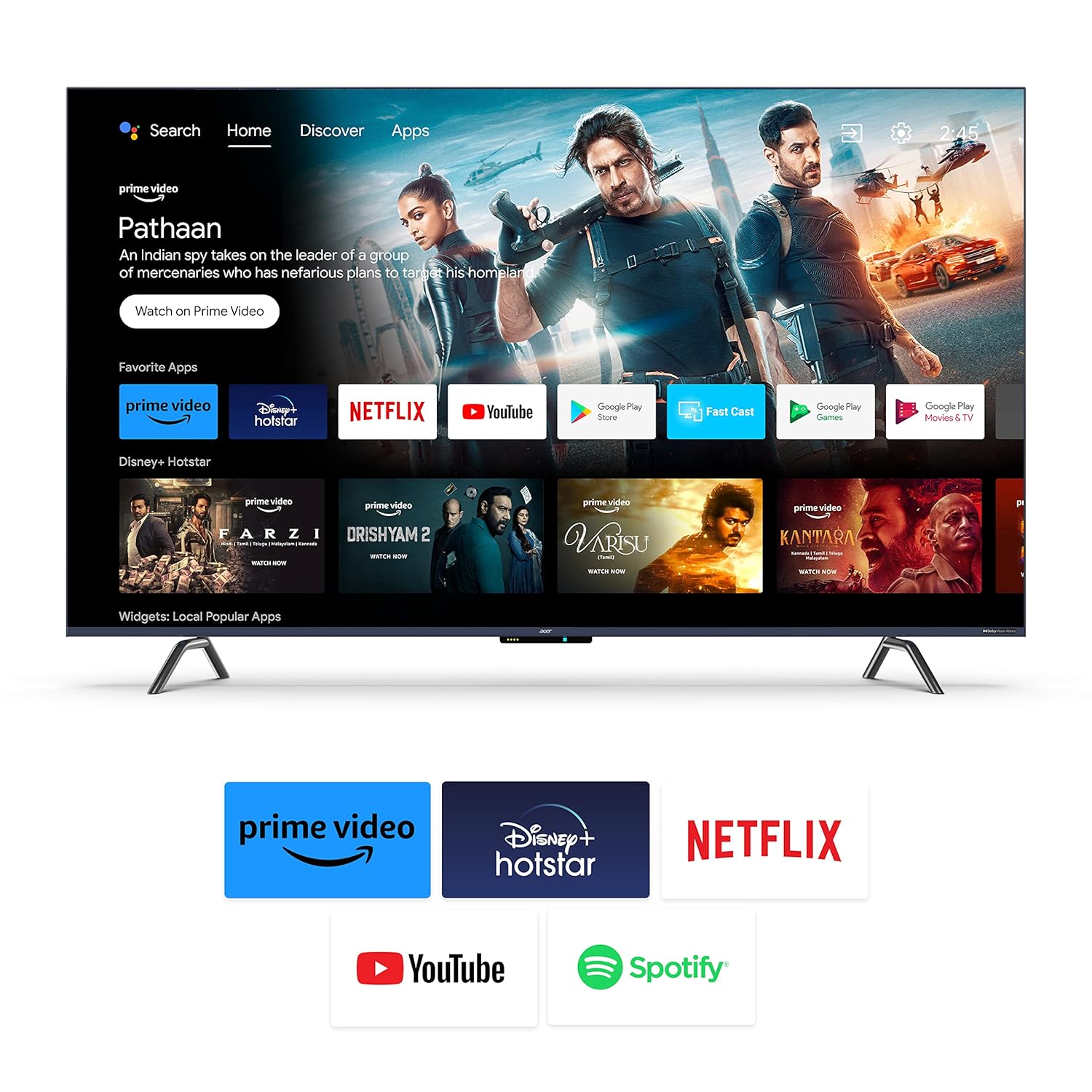 65-inch 4K QLED Smart Android TV Metallic Grey 164 cm AR65AR2851QD - Image 3