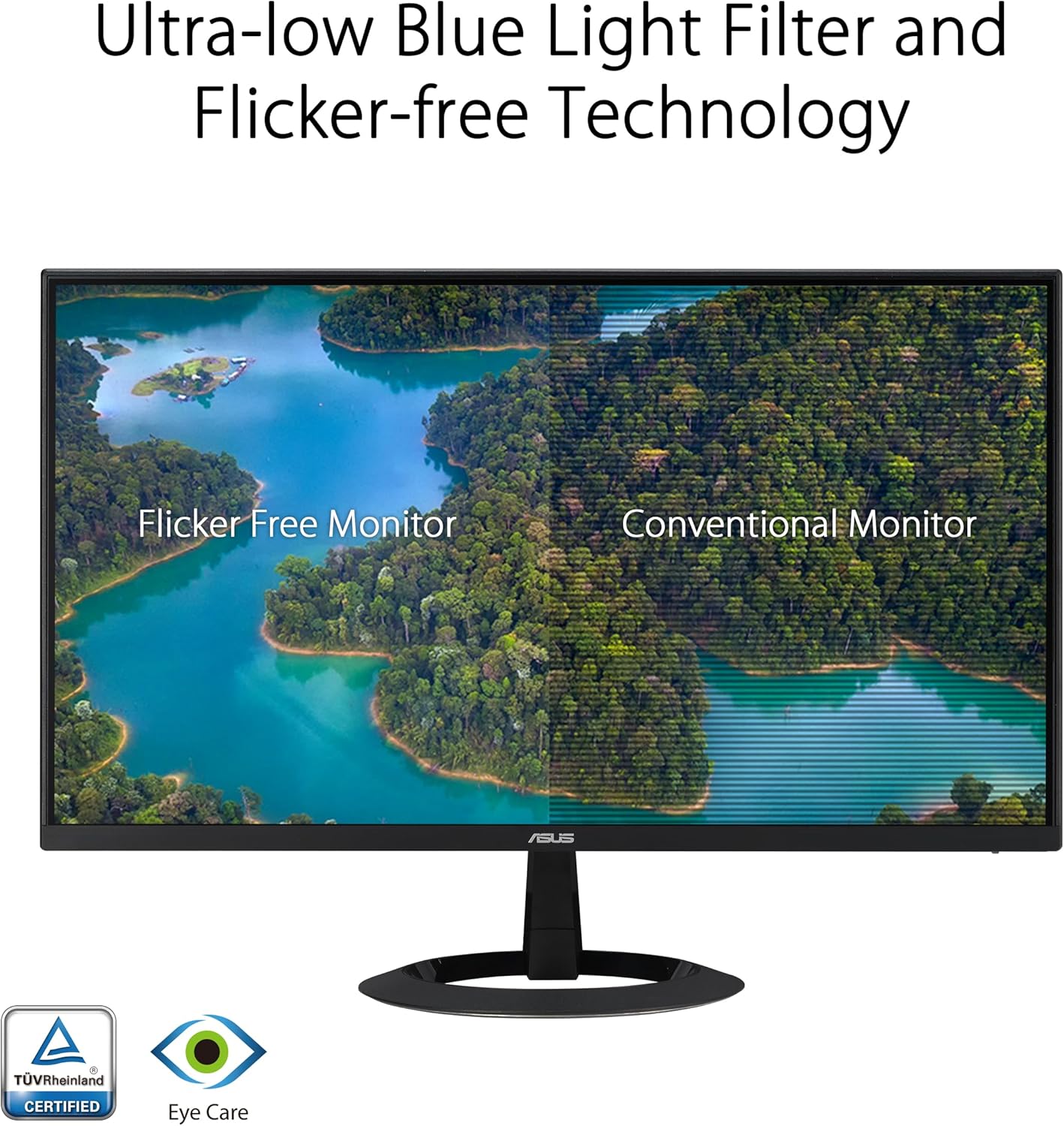 ASUS VZ22EHE 21.5 Inch Full HD 1080P IPS 75Hz Eye Care Monitor Black - Image 5