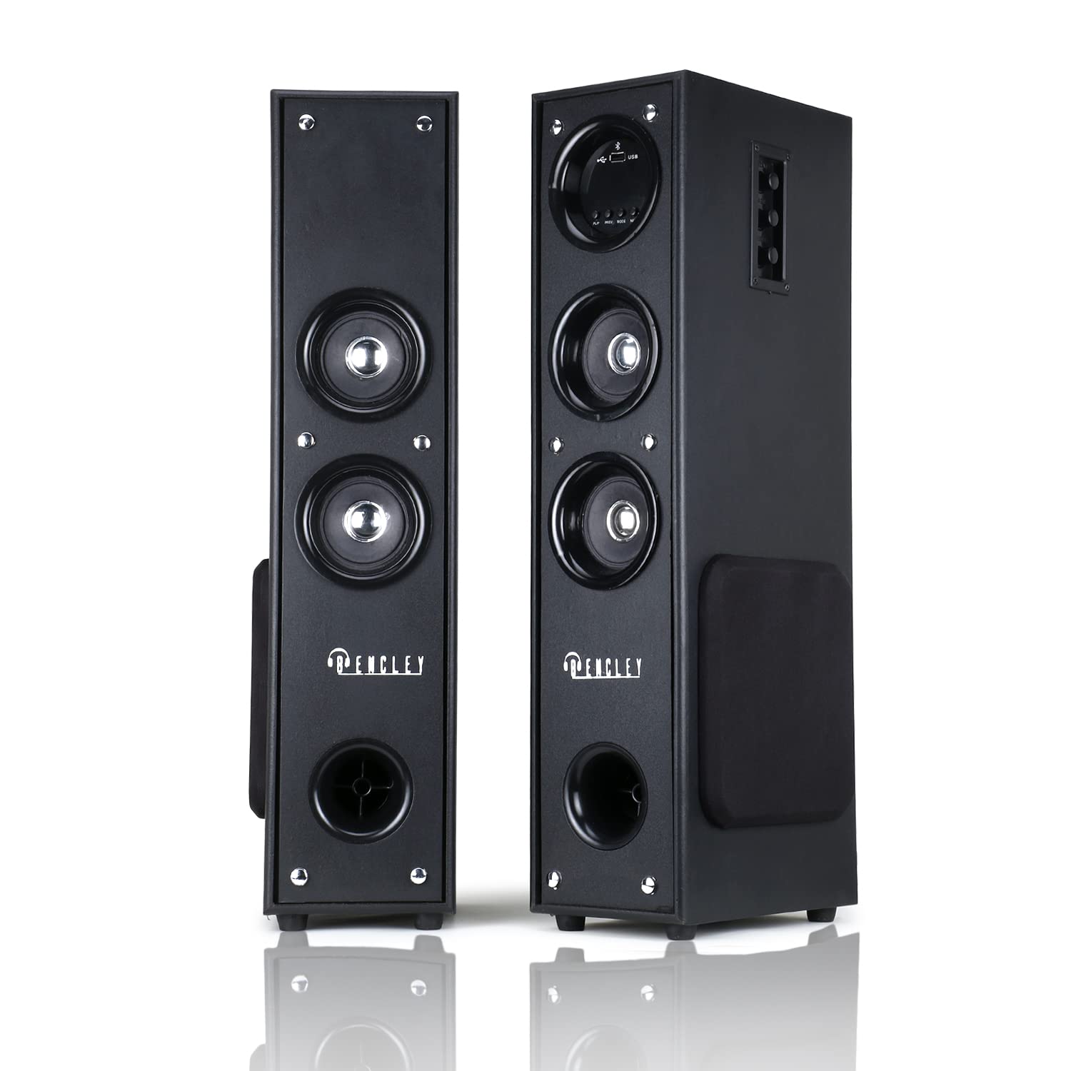 BENCLEY 64cm Height Double Tower Bluetooth Multimedia Home Theater Speakers with FM and Pen Drive Support - Image 2