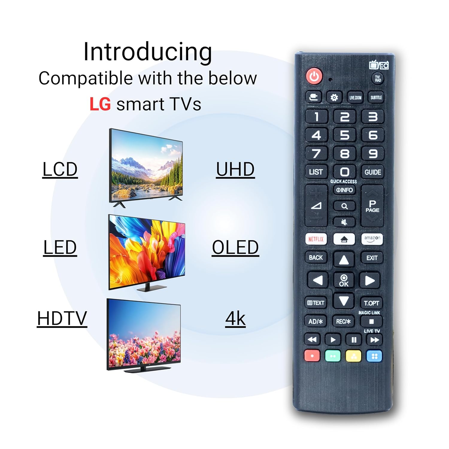 Buzz Cool Universal Remote for LG Smart TVs - All Models, 4K, OLED, QLED - Image 2