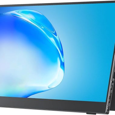 cocopar 15.6 Inch 1080P Portable External Monitor with Built-in Speaker and Cover Stand