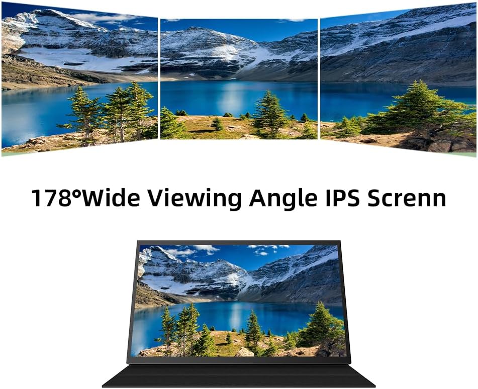CUQI 7 Inch IPS Portable HDMI Monitor 1024x600 with Leather Stand for Raspberry Pi Laptop PC Xbox PS4 - Image 2