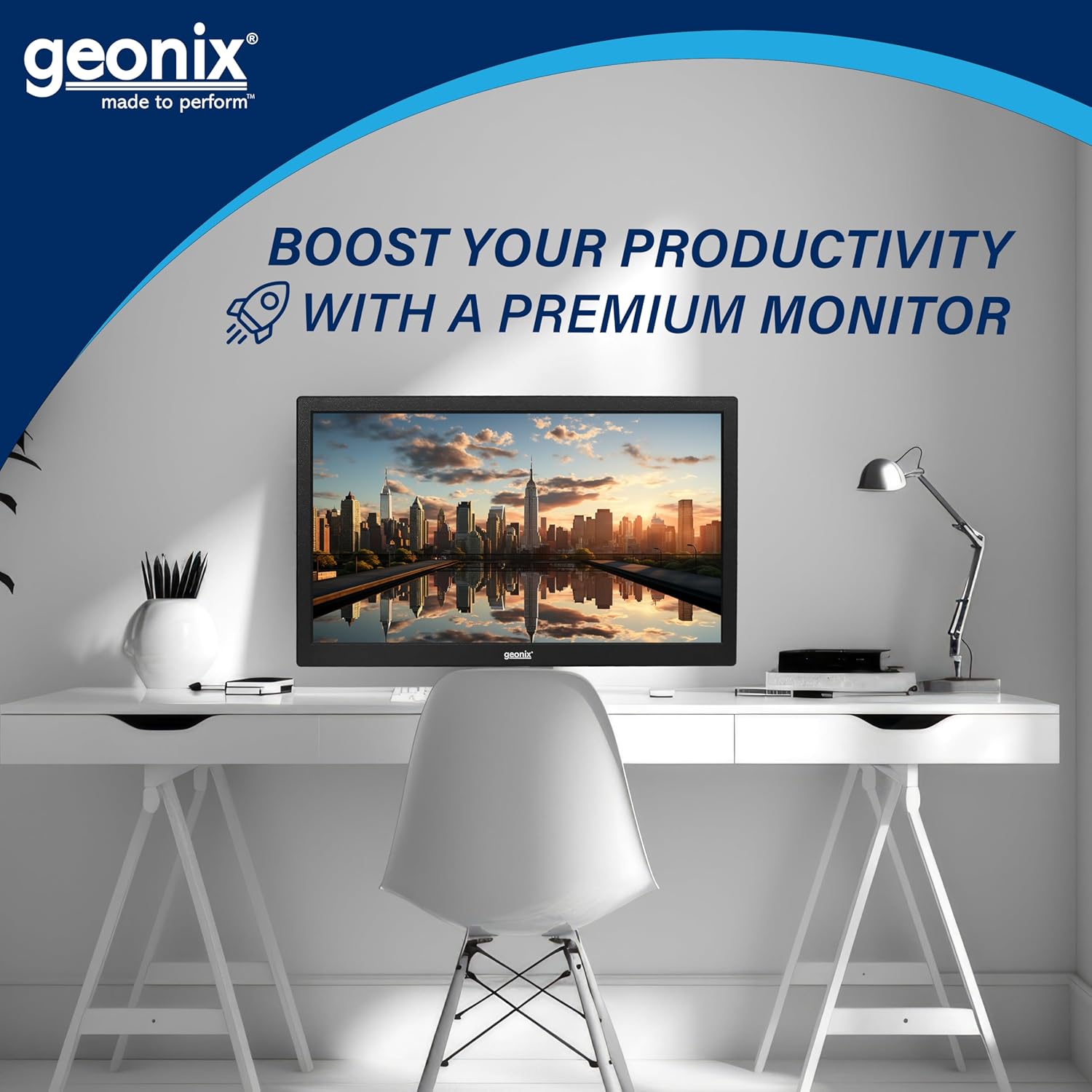 GEONIX 18.5 Inch HD LED Monitor VGA HDMI 1366x768 Resolution 21W 3 Year Warranty - Image 6