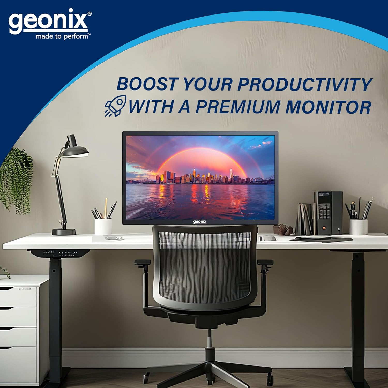 GEONIX 19.5 Inch LED Monitor VGA HDMI 1600 x 900 Resolution 21W Max Power - Image 9